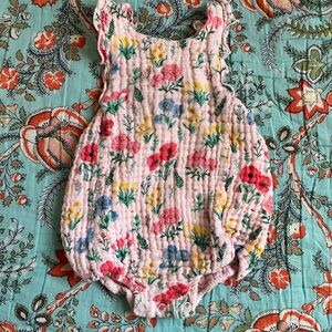 Angel Dear Pink Floral Sunsuit